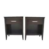 Ebonized Pair of Night Stands by Drexel
