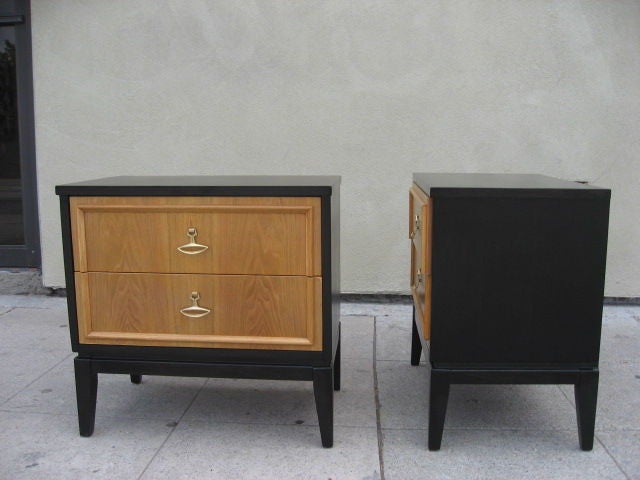 2 drawers night stands with beautiful hardware.<br />
We have the matching chest of drawers.
