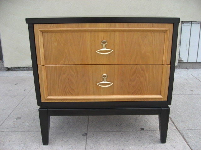 American Pair of 2 Tones Night Stands by Dixie Manufacture