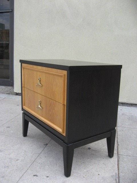 Wood Pair of 2 Tones Night Stands by Dixie Manufacture
