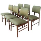 American Mid-Century Modern Dining Chairs by Greta Grossman, Set of Six