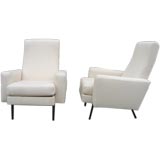 Elegant Pair of 1950s Armchairs by Airborn Elegant Pair of 1950s Armchairs by Airborn