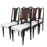Set of 6 Outstanding Rosewood Art Deco Dining Chairs