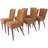 Set of 6 French 50s Chairs by Alain Richard Set of 6 French 50s Chairs by Alain Richard