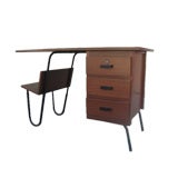 Litlle Mahogany Desk by Pierre Guariche