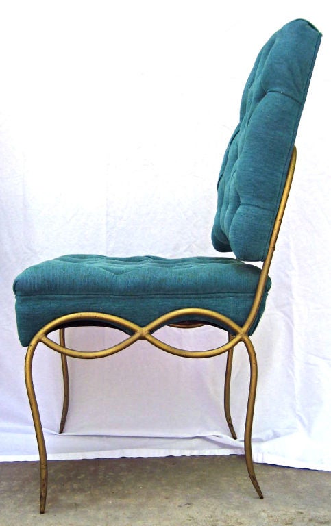 French Pair of Gilt Serpent chairs by Rene Drouet