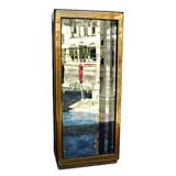 Spectacular Brass and Lacquer Vitrine by Mastercraft