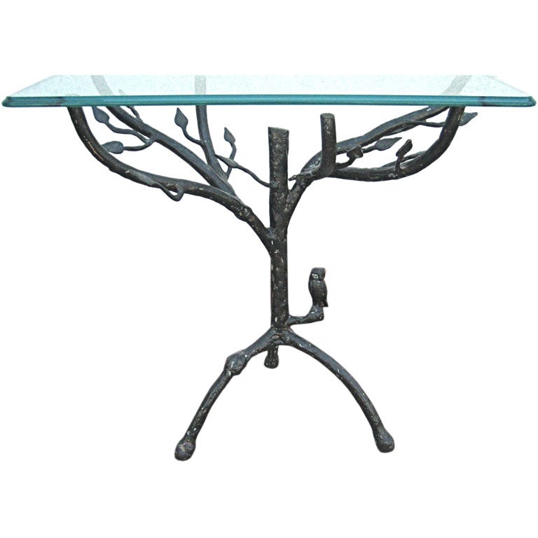 Tree with Owl side table in the style of Diego Giacometti