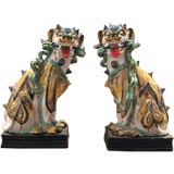 Retro Lifesize pair of Italian Foo Dogs in the style of Fantoni