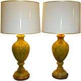 Pair of Marbled Murano Glass Lamps by Seguso