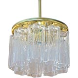 SET OF FOUR SMALL TRONCHI CHANDELIERS BY VENINI