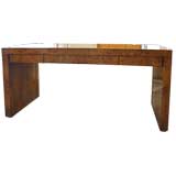 Olive Burl Parsons style writing desk attr. Milo Baughman