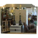 Nickel framed Art Deco mirror by Widdicomb