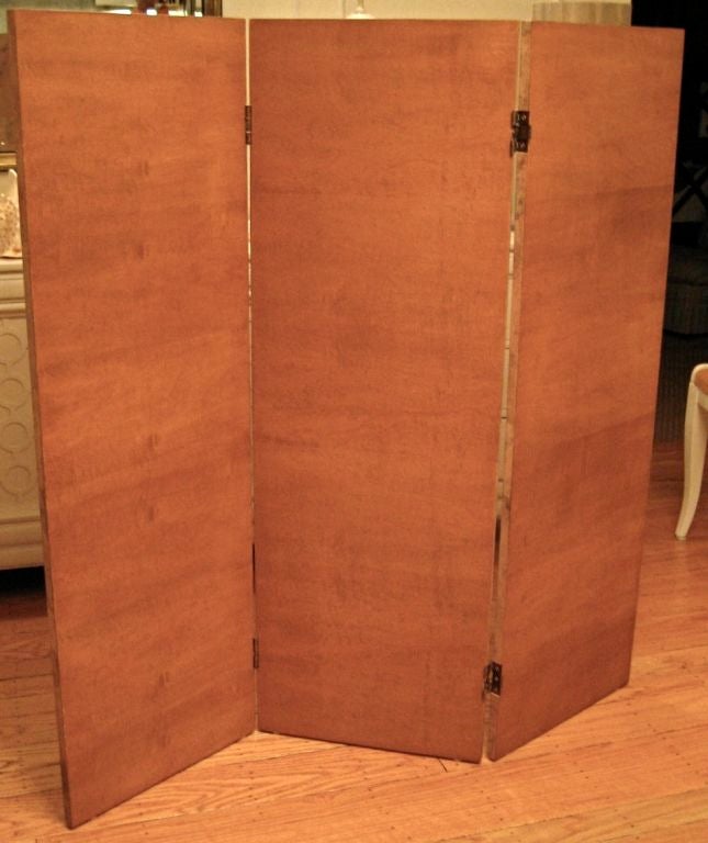 Late 20th Century Three panel Parchment screen