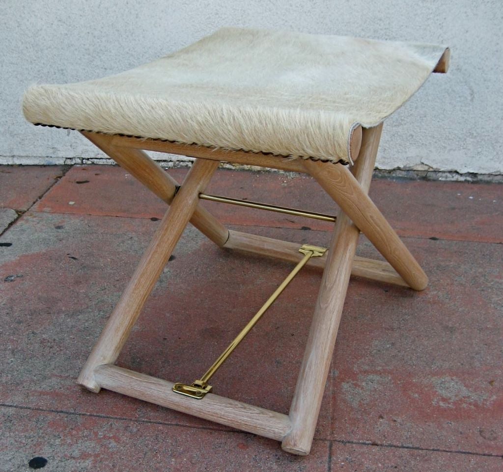cowhide folding chair