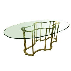 Brass Dining Table by Mastercraft