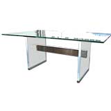 Lucite & Aluminum Trestle table
