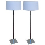 Pair of Chrome floor lamps by Hansen, NY