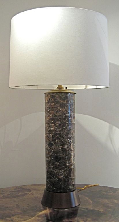 Colossal pair of Interior Lit Cracked Resin lamps