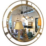 Vintage Large Scale 70's Brass framed Mirror