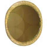 Large Oil Drop Lacquer Oval Mirror