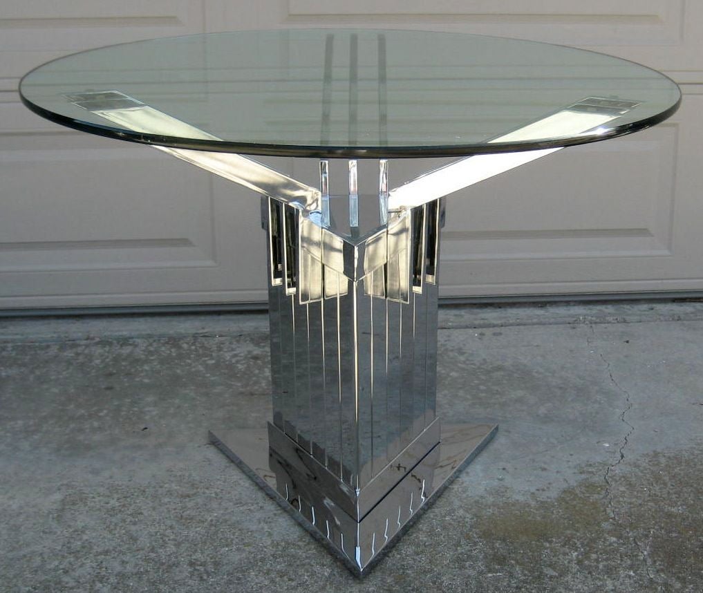 70's Geometric Chrome table