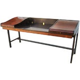 Walnut and Rosewood Roll Top Desk by Edward Wormley for Dunbar