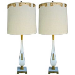 Pair of Enamel table lamps 10
