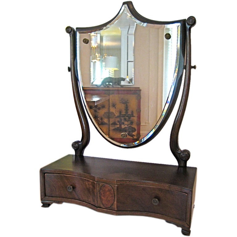 Regency style Dressing Mirror with Jewelry Drawer