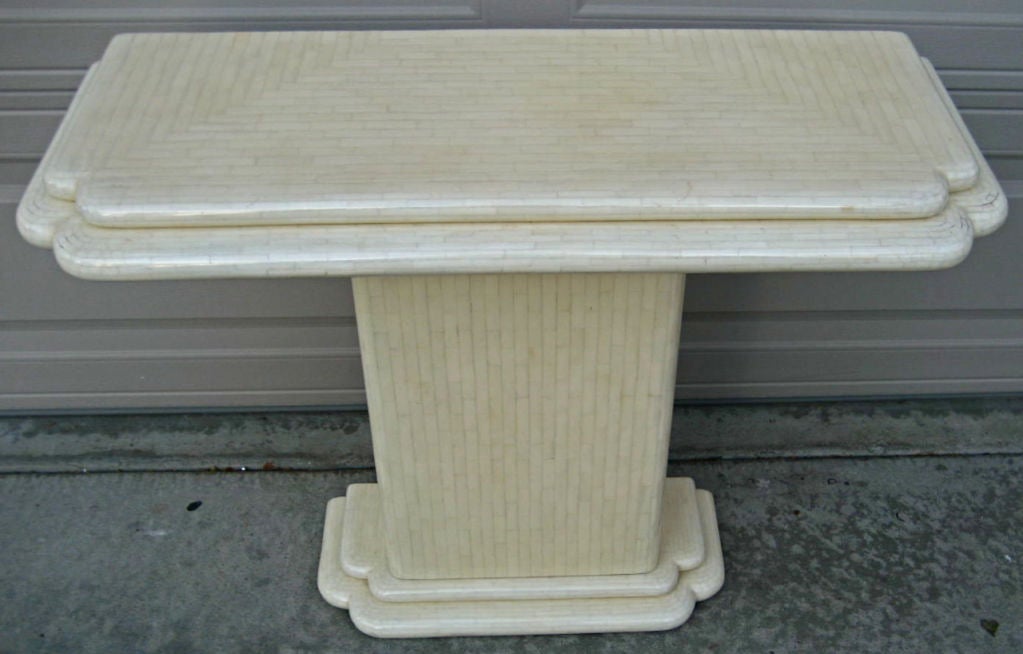 Pair of Tessellated Bone Consoles