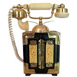 Vintage Chinoiserie Telephone with Bakelite Receiver