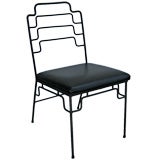 Set of four Iron dining chairs