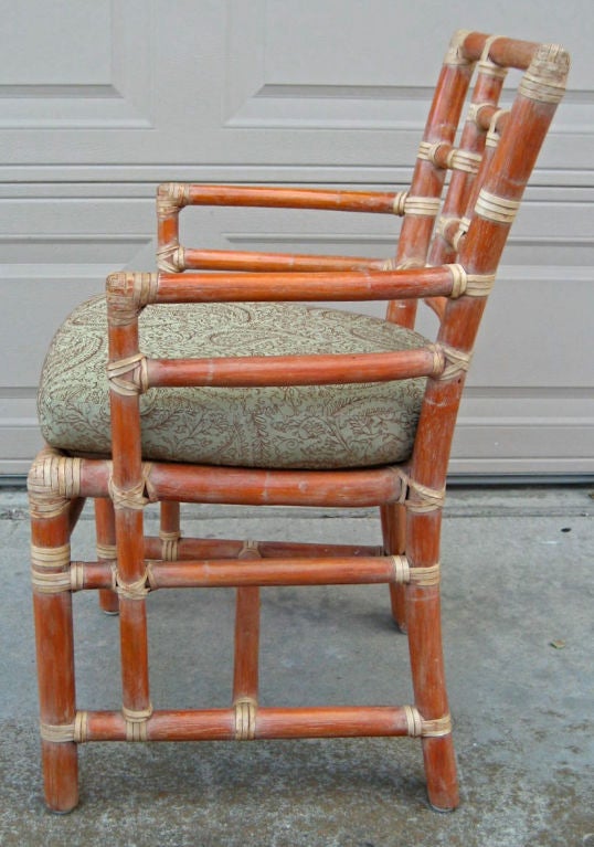 Pair of Fret Back Lounge Chairs by McGuire