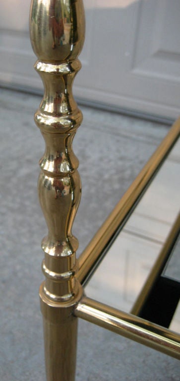 Brass Chiavari side table with Mirror border shelves 2