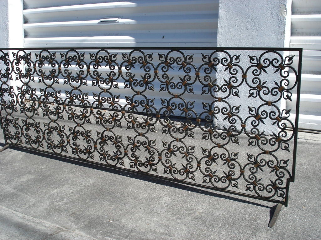 French Wrought Iron Fire Screen.