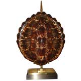 Large Tortoise Shell Lamp by Maison Jansen.