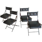 Group of Four Campaign Folding Chairs.