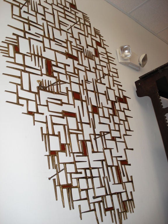 American Rare  Metal  Wall Sculpture.