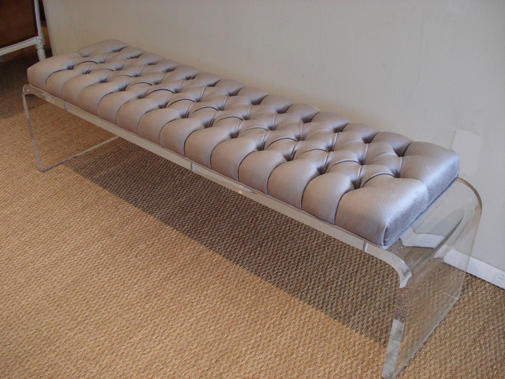 American Chic Lucite Waterfall Bench.