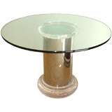 Lucite 
Chrome Gueridon.