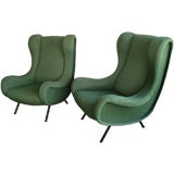 Pair of "Signore"  Lounge Chairs by Marco Zanuso.