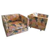 PAIR OF HARVEY PROBBER CUBE CHAIRS