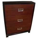 RED LION ART DECO STREAMLINE HI BOY CABINET