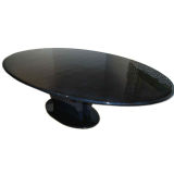 BEAUTIFUL ITALIAN OVAL GOATSKIN DINING TABLE BEAUTIFUL ITALIAN OVAL GOATSKIN DINING TABLE