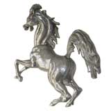 HOLLYWOOD REGENCY HORSE WALL SCULPTURES