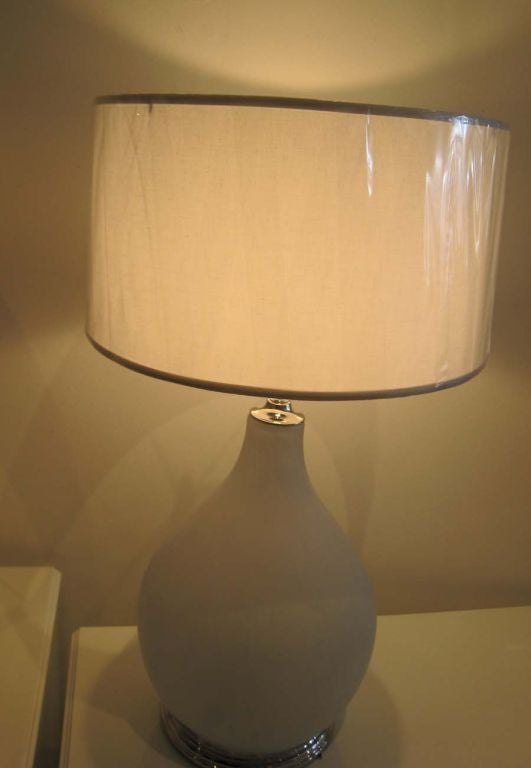1970s MURANO WHITE GLASS LAMPS