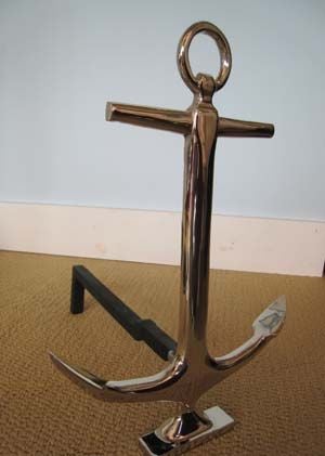 NICKELED BRASS ANCHOR