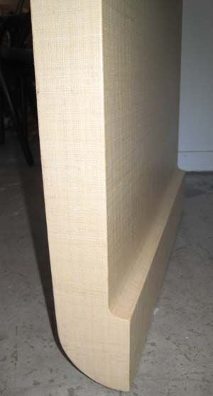 Mid Century Modern Harrison Van Horn Linen Wrapped Night Stand / End Table In Good Condition For Sale In Miami, FL