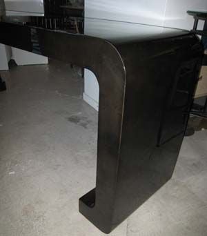 HI-END GOATSKIN WATERFALL CONSOLE TABLE
