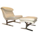 70s LOUNGE CHAIR AND OTTOMAN